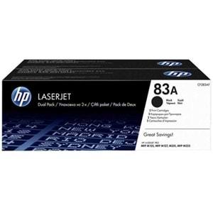 HP CF283AF Siyah Toner Kartuş (ikili) 83A