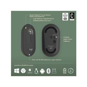 Logitech Pebble 2 Blutooth K&M Set Siyah