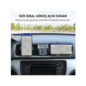 Aukey HD-C48-BK 360-Derece Esnek Tüm Cihazlarla Uyumlu Araç İçi Telefon Tutucu