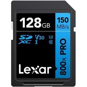 Lexar 128GB Profesyonel 800X Pro SDXC UHS-I Kart UP TO 150MB/S Read 45MB/S WRIT