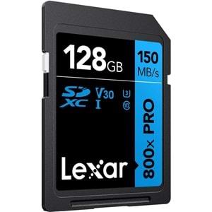 Lexar 128GB Profesyonel 800X Pro SDXC UHS-I Kart UP TO 150MB/S Read 45MB/S WRIT