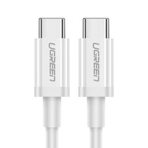 UGreen USB-C 60W 3A QC PD Hızlı Şarj Kablosu 1 MT Beyaz