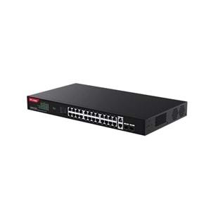 IP-COM G1128-24-410W 24 Port Gigabit +2XGB RJ45/SFP Uplink 370W POE Rackmount Switch