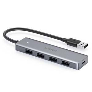 Ugreen TYPE-C USB 3.0 4 Port USB HUB Çoklayıcı Gri