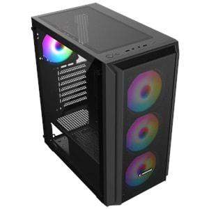 Rampage BETA MESH 650W 80 Plus ARGB Fan Temperli Camlı Mid-T Oyuncu Kasası(Siyah