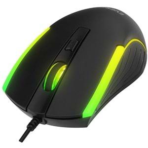 Everest KM-198 Luminax Q Gökkuşağı Aydınlatmalı Gaming Klavye + Mouse Set Siyah