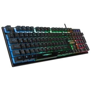Everest KM-198 Luminax Q Gökkuşağı Aydınlatmalı Gaming Klavye + Mouse Set Siyah