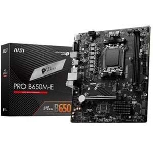 MSI PRO B650M-E DDR5 6800MHZ 1XVGA 1XHDMI 1XM.2 USB 3.2 MATX AM5 (AMD AM5 9000,8000,7000 Serili İşlemci Uyumulu)
