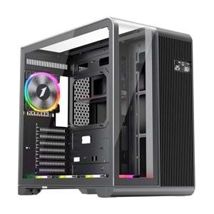 1st Player RT7 Siyah DIGITAL 850W 80+ Gold Full Modüler 4X12CM ARGB 3 Taraflı Temperli Cam USB 3.0 - TYPE C ATX Kasa
