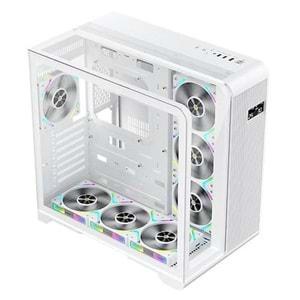 1st Player RT7 Beyaz DIGITAL 850W 80+ Gold Full Modüler 4X12CM ARGB 3 Taraflı Temperli Cam USB 3.0 - TYPE C ATX Kasa