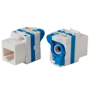 Uranium KJ-UC6-18056DB CAT6 UTP 180 Derece Çevirmeli Keystone Jack Mavi