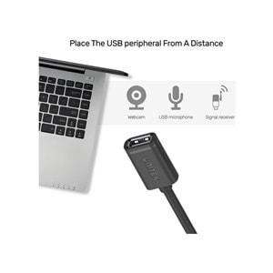 UNITEK USB-A (M) to USB-A (F) Uzatma Kablosu 1.5 Metre – Y-C449GBK