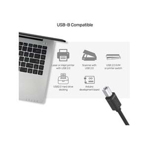 UNITEK USB-A to USB-B Yazıcı Kablosu 3 Metre – Y-C420GBK