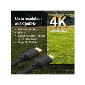 UNITEK HDMI 2.0 Kablosu 1.5 Metre – 4K@60Hz – C11079BK-1.5M