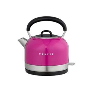 Vestel Retro Pembe 2200W 1.7L Çelik Kettle