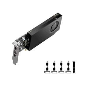 PNY NVIDIA RTX A1000 8GB GDDR6 128-Bit Pasif Soğutmalı AI ve Yapay Zeka Ekran Kartı – 4x DisplayPort (VCNRTXA1000-SB)