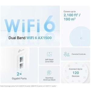 Tp-Link DECO-X10-2P AX1500 Whole Home Mesh Wi-Fi 6 System