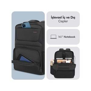 Mack MCC-804 14.1 Business X NB Sırt Çantası Siyah