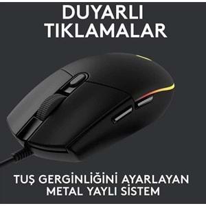Logitech G G203 Lightsync Lightsync Kablolu Oyuncu Mouse Black
