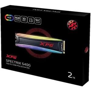 XPG 2TB S40G RGB PCIe M.2 Disk 3500-1900MB/s SSD Disk AS40G-2TT-C