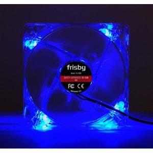 Frisby FCL-F12C Şeffaf Sessiz Kasa Fanı 12cm Fan 4xMavi Led