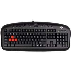 A4 Tech KB-28G Q TÜRKÇE USB SİYAH MULTİMEDYA GAMER KLAVYE KB-28G-USB