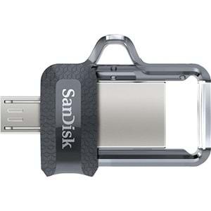 Sandisk 256GB Ultra Android Dual Drive USB 3.0 Siyah USB Bellek SDDD3-256G-G46