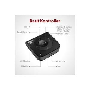 TAOTRONICS Bluetooth Alıcı 3.5 mm Eller Serbest Arama 15 TT-BR06