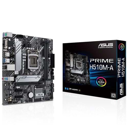 Asus Prime H510M-A H510 DDR4 M.2 PD/HDMI/VGA PCI4.0 1200p Anakart