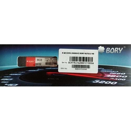 Bory 8 GB DDR4 2666MHZ NB 1.2V Ram Kutulu