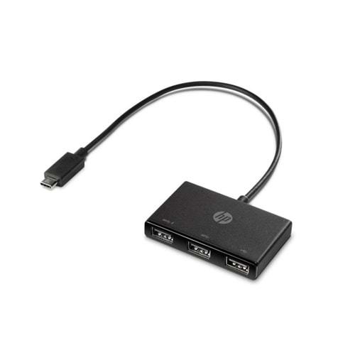 HP USB-C TO USB-A HUB Siyah Z6A00AA