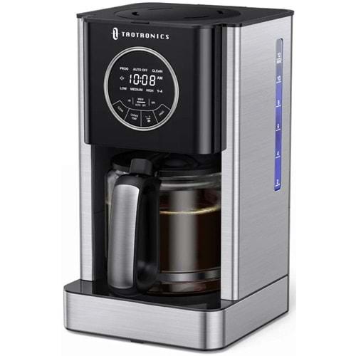 Taotronics 12 Fincan Kapasiteli Dokunmatik Ekranlı Programlanabilir Kahve Makinesi
