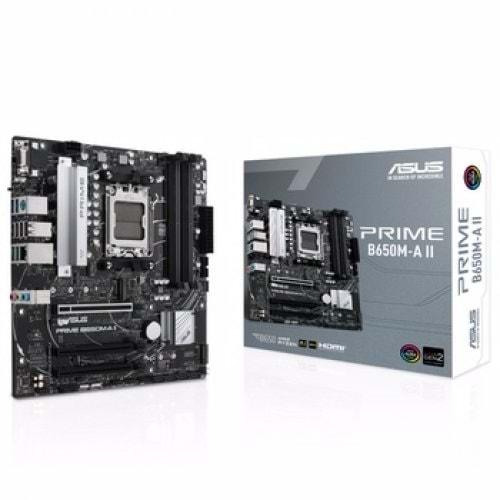 ASUS Prime B650M-A II DDR5 6400MHZ 1XVGA 1XHDMI 1XDP 2XM.2 USM 3.2 MATX AM5 Anakart