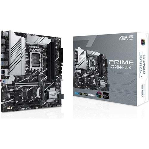 Asus Prime Z790M-PLUS DDR5 7200Mhz 1XHDMI 1XDP 3XM.2 USB 3.2 1700P Matx Anakart
