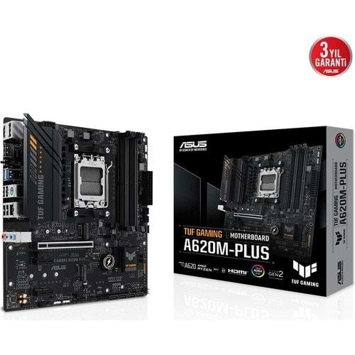 Asus Tuf Gaming A620M-PLUS AMD A620 DDR5 USB3.2 DP/HDMI PCI4.0 AM5 Anakart