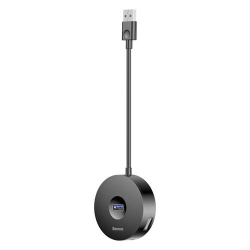 Baseus CAHUB-F01 Round Box USB Hub Siyah (Çıkış: 1XUSB 3.0 3XUSB 2.0 Micro USB Giriş: USB)