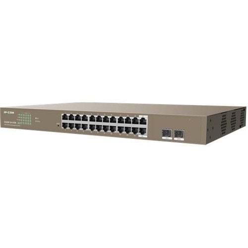 Ip-Com G3326P-24-410W 24 Port Gigabit + 2X1GB SFP Uplink L2 Yönetilebilir 370W Poe Rackmount Switch