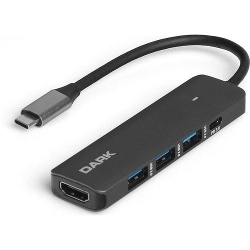 Dark USB 3.1 GEN1 TYPE-C 5 IN 1 HDMI / USB 3.0 - USB 2.0 / USB-C & USB-C PD Dönüştürücü