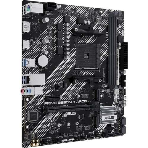 Asus Prime B550M-K Argb DDR4 5100Mhz 1XHDMI 1XDP 2XM.2 USB 3.2 Matx Am4 (AMD AM4 5000/4000 G/3000 Serisi İle Uyumlu)