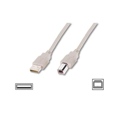 Digitus AK-300102-030-E 3 m. USB 2.0 Yazıcı Kablosu (Bej)