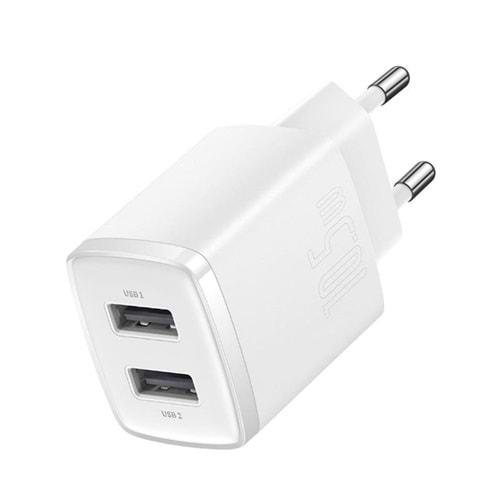 Baseus COMPACT 10.5W (Beyaz) Duvar Tipi Şarj Cihazı USB(CCXJ010202)