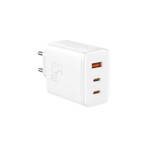 Baseus CUBE PRO 65W(Beyaz) Duvar Şarj Cihazı Çıkışı USB-TYPE-C (P10152301213-00)