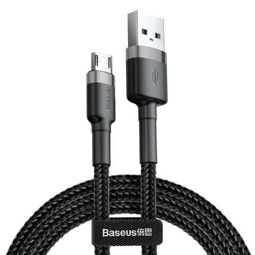 Baseus CAFULE(Siyah) 1 Metre Şarj Kablosu 2.4A USB-Micro USB (CAMKLF-BG1)