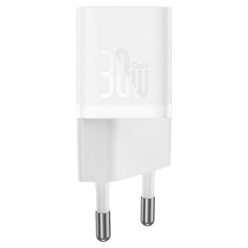Baseus GAN5 Mini 30W (Beyaz) Hızlı Şarj Cihazı TYPE-C (CCGN070502)