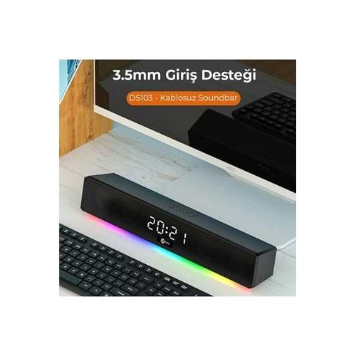 Lenovo Lecoo Bluetooth RGB Kablosuz Masaüstü Hoparlör Siyah DS103