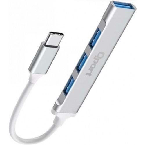 QPort Q-TUC05 Type-C To 4 Port USB Çoklayıcı