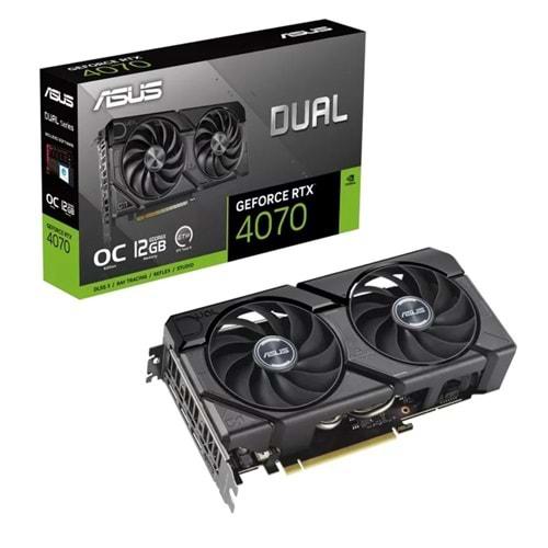 Asus DUAL-RTX4070-O12G-EVO 12GB 192Bit GDDR6X DP/HDMI PCI 4.0 Ekran Kartı