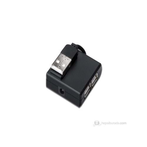 Digitus USB 2.0 Çoklayıcı 10cm Kablo Siyah(4 Port)