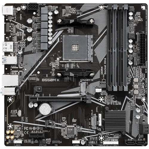 GIGABYTE B550M-K AMD B550 Ultra Durable Motherboard with Digital VRM Solution PCIe 4.0