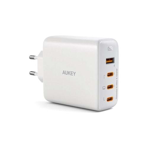 Aukey PA-B7S-WH 100W Dört Bağlantı Noktalı PD GaN Duvar Şarj Cihazı